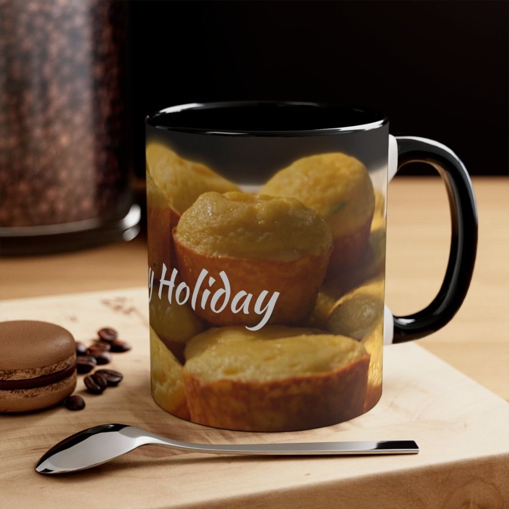 Yellow Corn Bread Thanksgiving Christmas Happy Holiday Coffee Tea Mug -  Kitchen - Picture 2 of 4